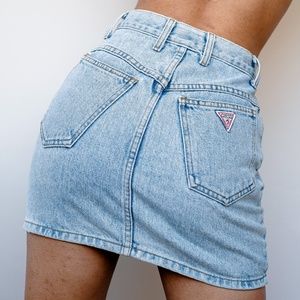 GUESS Denim Jean Mini Skirt